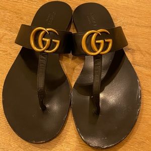 Authentic Gucci Leather Thong Sandal